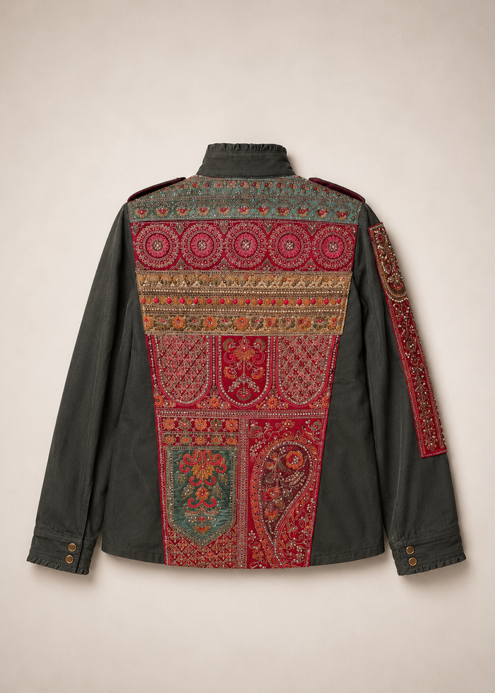 Giacca sahariana ricamata Ilyoucha | M11 Shop