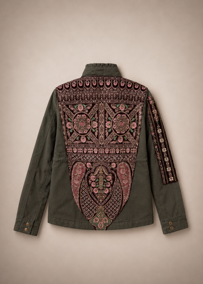 Giacca sahariana ricamata Ilyoucha | M11 Shop