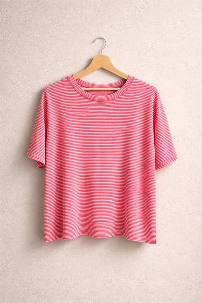 Floor Striped Short-Sleeved T-Shirt | M11 Shop