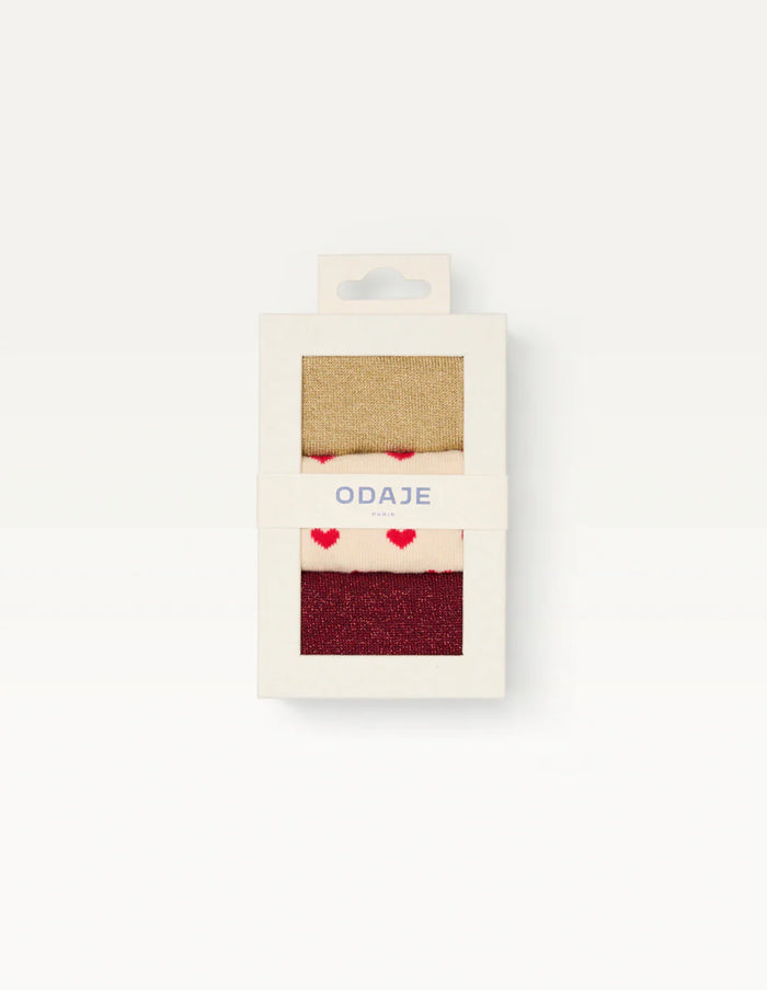 Confezione da 3 calzini con glitter M. Moustache | M11 Shop