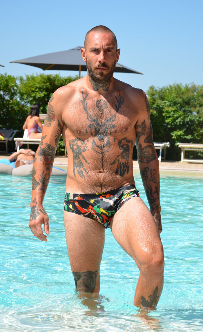 Slip vita bassa in lycra stampata M11Shop | M11 Shop