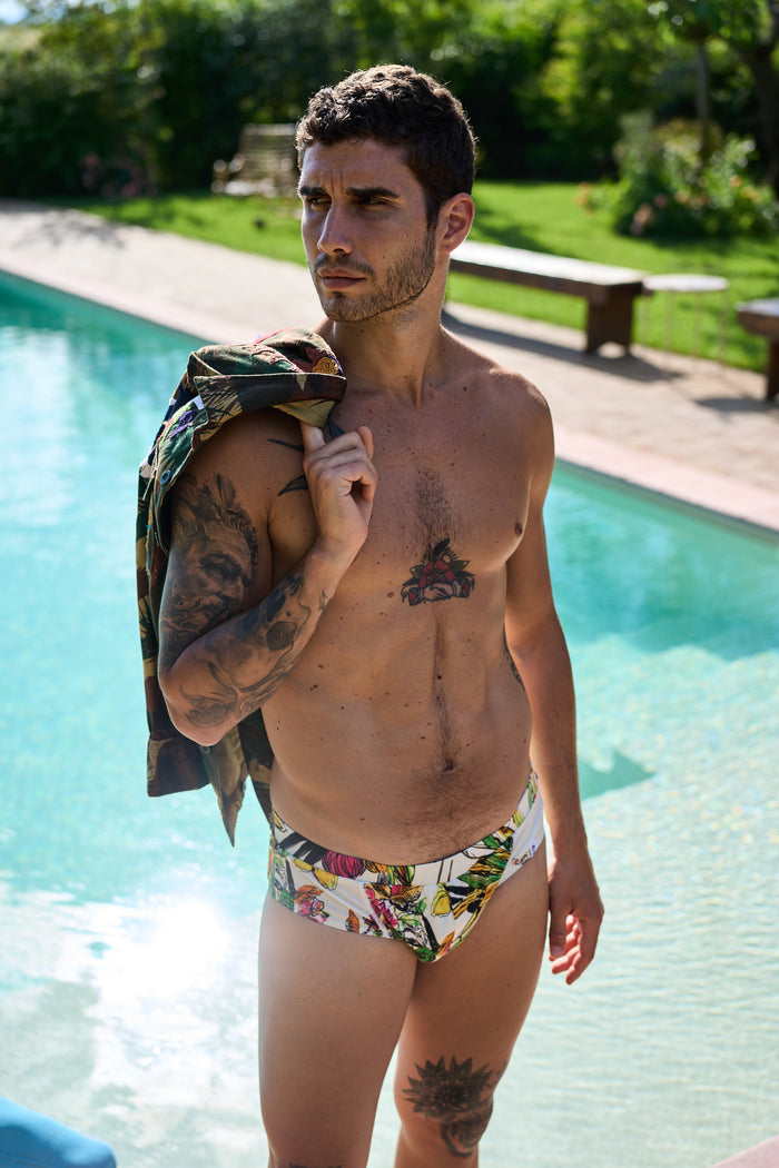 Slip vita bassa in lycra stampata M11Shop | M11 Shop