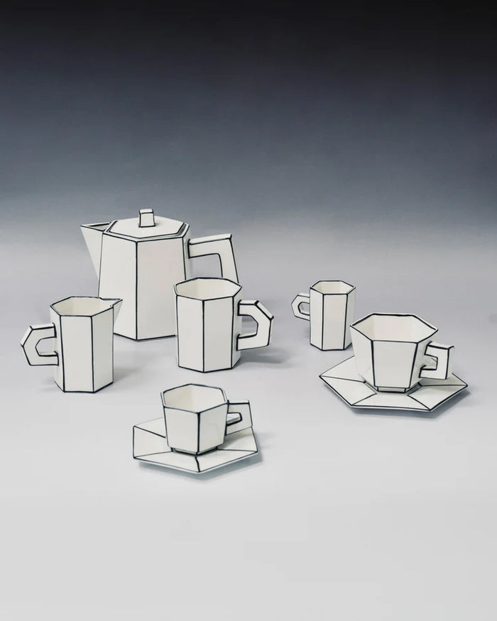 Tazzina da caffè con piattino Carte Blanche di Annebet Philips Serax | M11 Shop