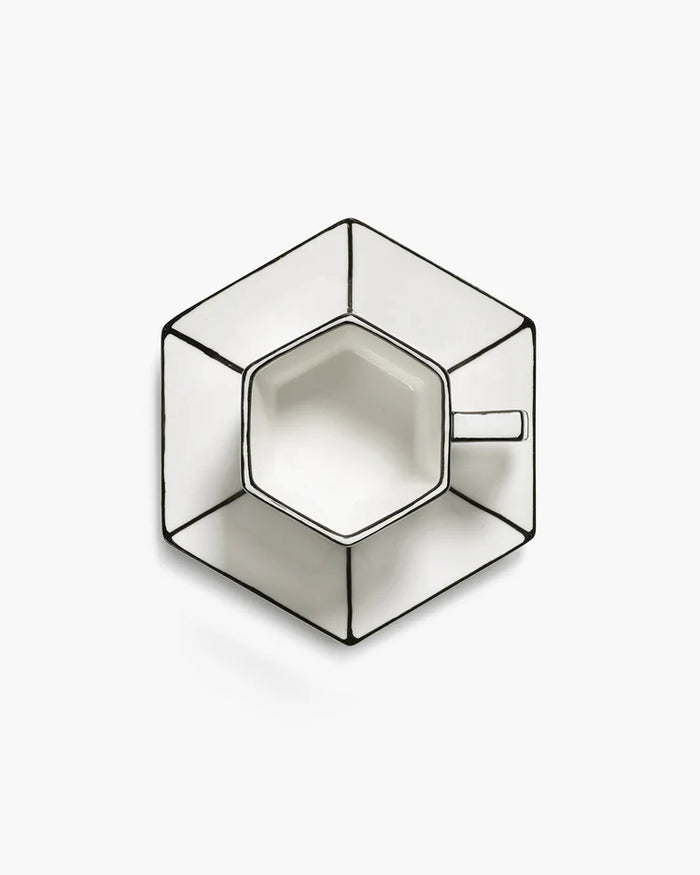 Tazzina da caffè con piattino Carte Blanche di Annebet Philips Serax | M11 Shop