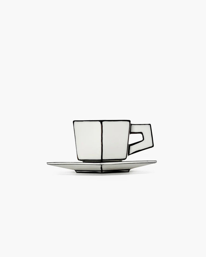 Tazzina da caffè con piattino Carte Blanche di Annebet Philips Serax | M11 Shop