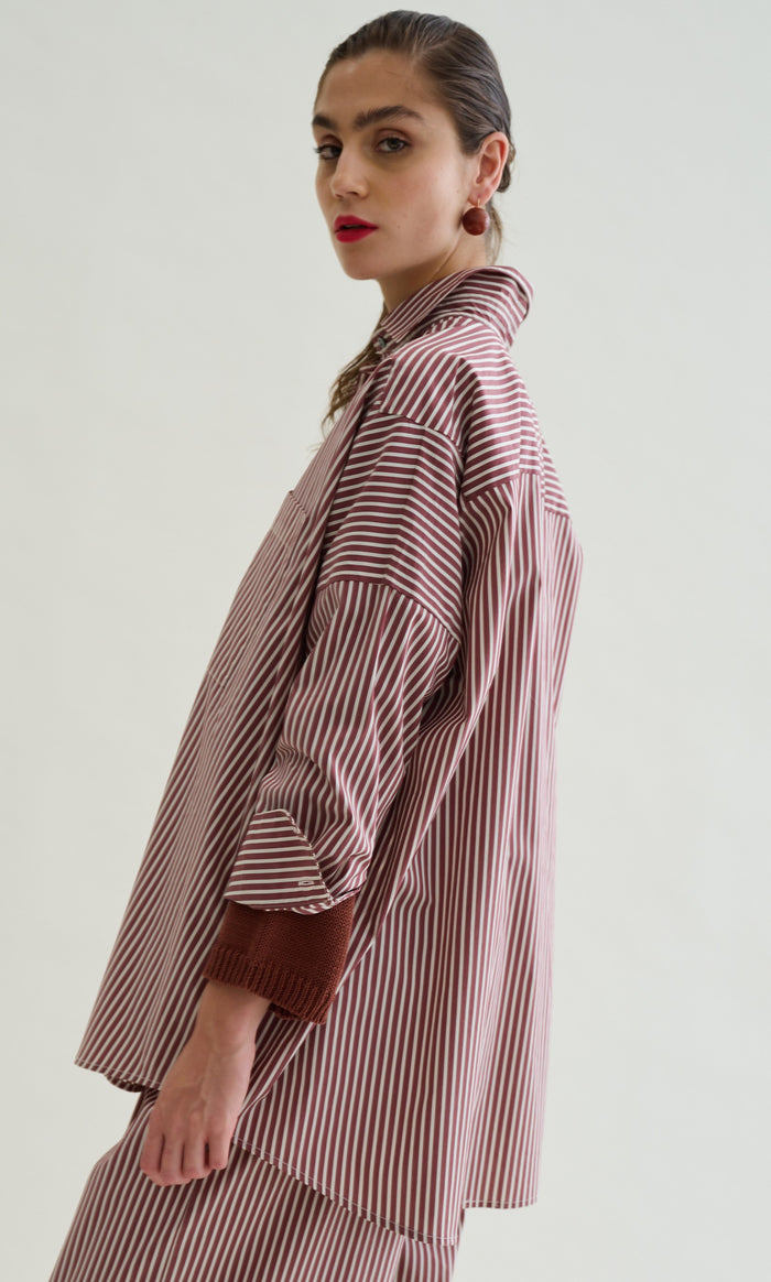 Oversized striped Floor shirt | M11 Shop