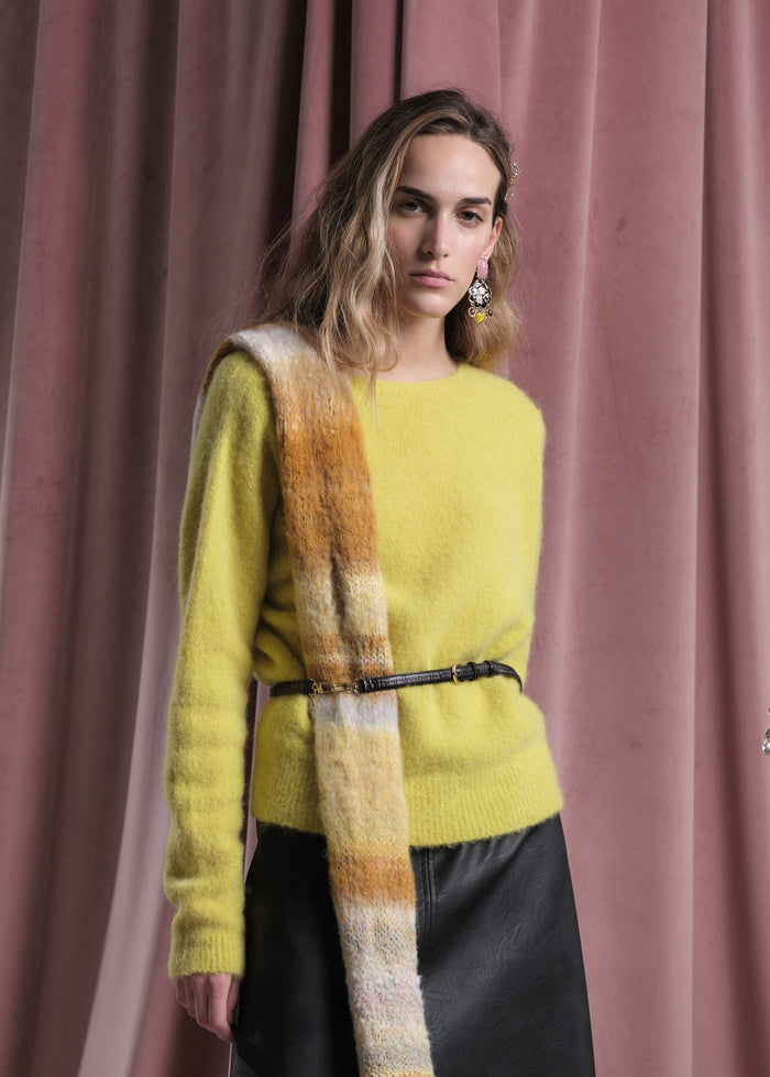 Maglione a girocollo a maniche lunghe in Alpaca Floor | M11 Shop
