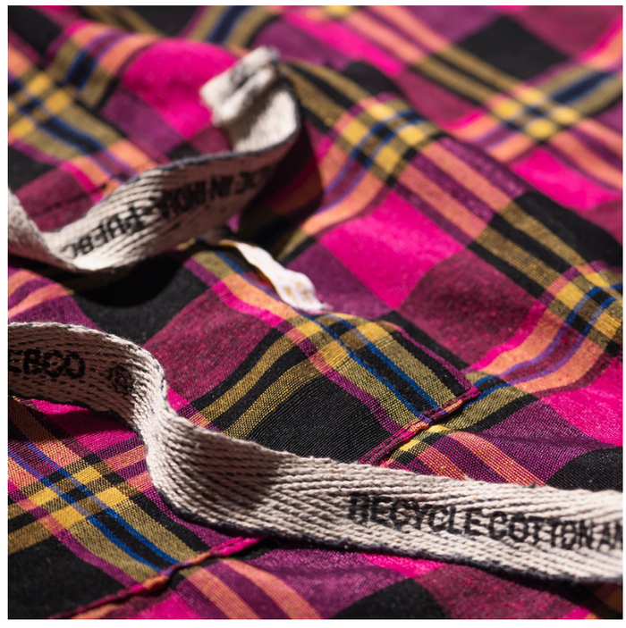 Puebco Recycled Cotton Check Apron | M11 Shop