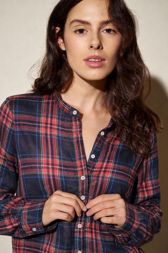 M11Shop Limited Edition Mandarin Collar Chiffon Shirt | M11 Shop