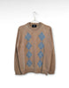 100% Wool Masq Diamond Crewneck Sweater | M11 Shop