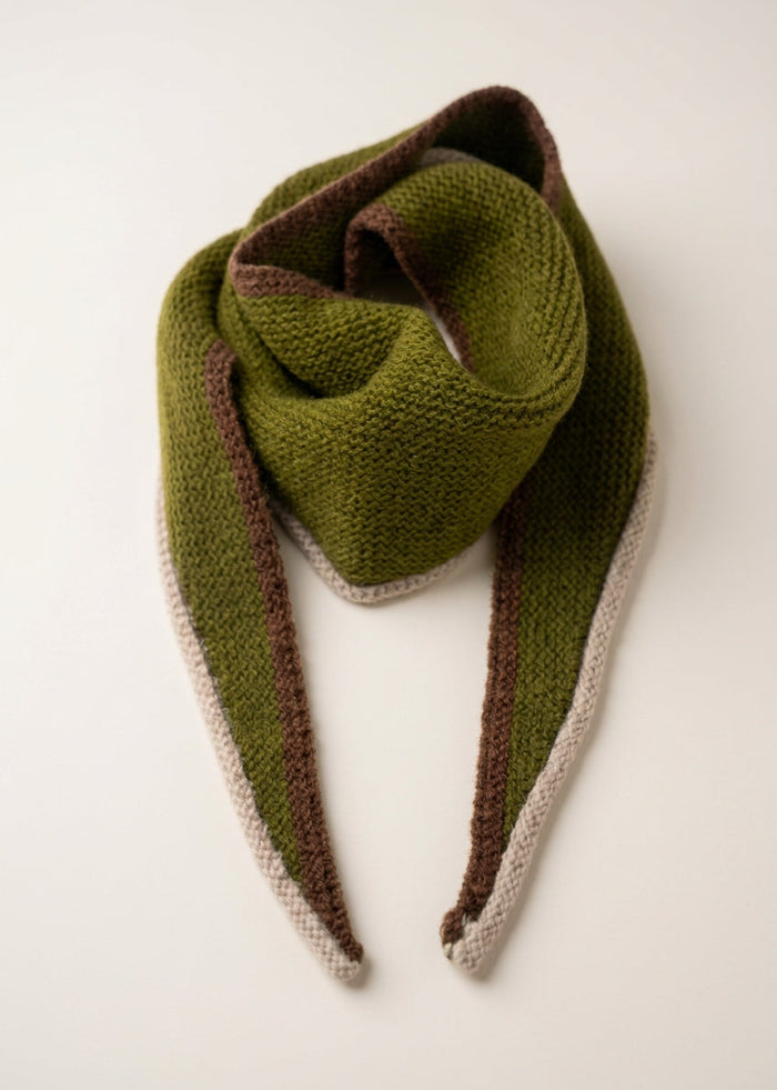 Triangolo in lana lavorato a maglia Palme - Scarves | M11 Shop