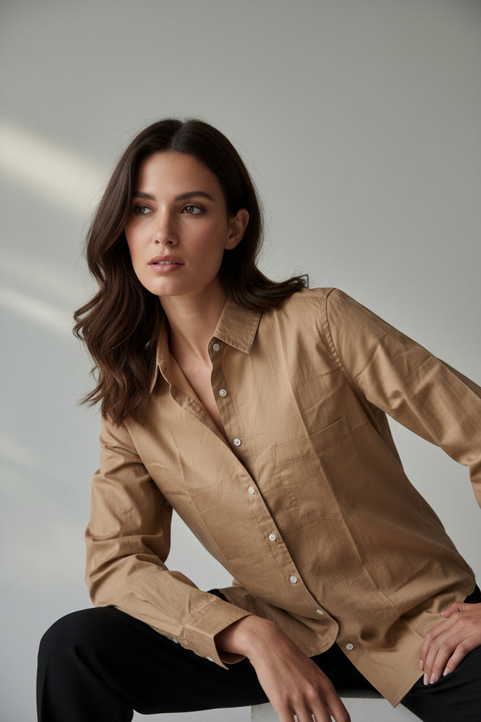 Camicia a maniche lunghe in cotone Palme | M11 Shop