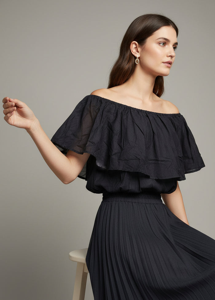 Top corto in voile Palme | M11 Shop