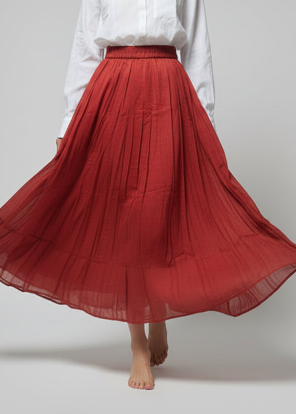 Gonna lunga in voile di cotone Palme | M11 Shop