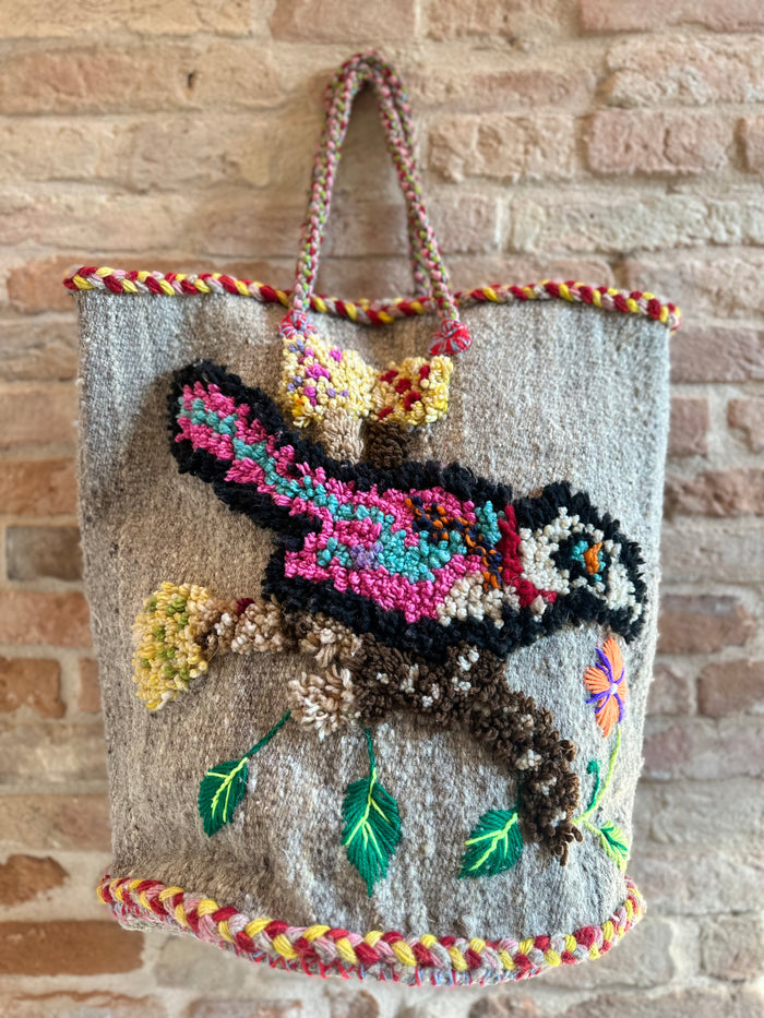 Borsa media di lana annodata di Nathalie Lete Po! Paris | M11 Shop