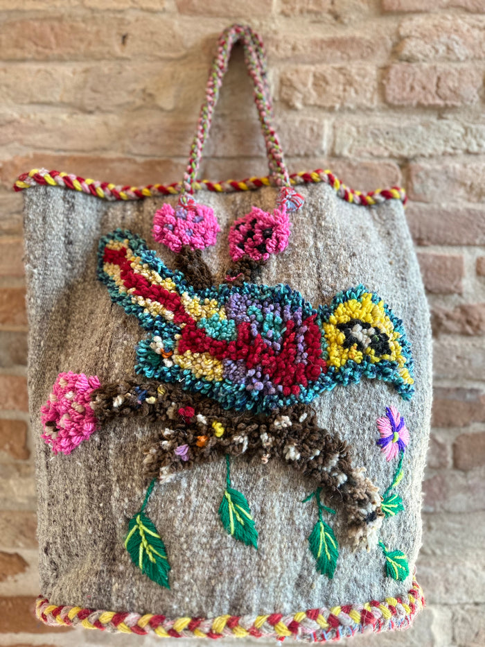 Borsa media di lana annodata di Nathalie Lete Po! Paris | M11 Shop