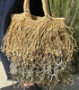 Borsa macrame in juta con frange multicolore Maison Bengal | M11 Shop