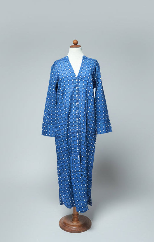 Palm print cotton shirt dress | M11 Shop