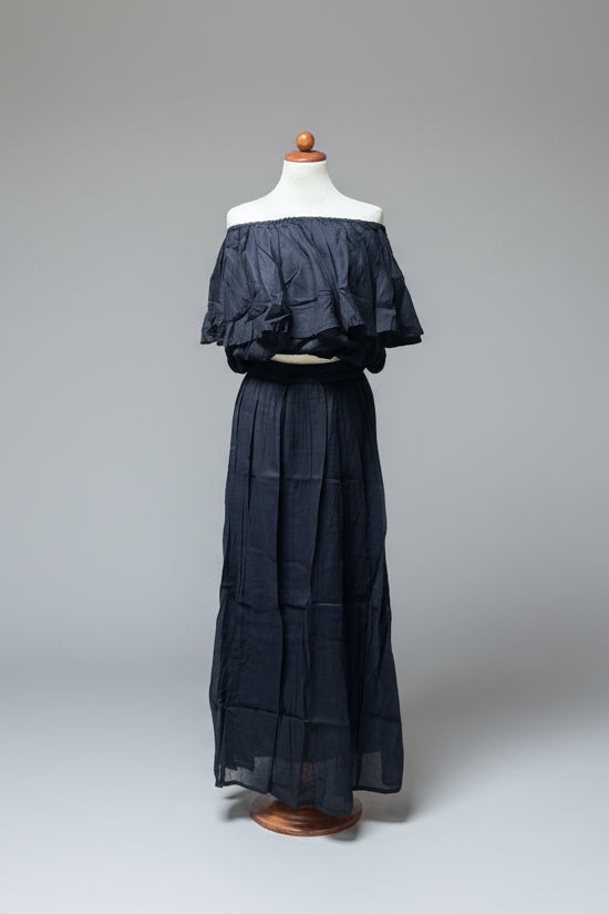 Gonna lunga in voile di cotone Palme | M11 Shop