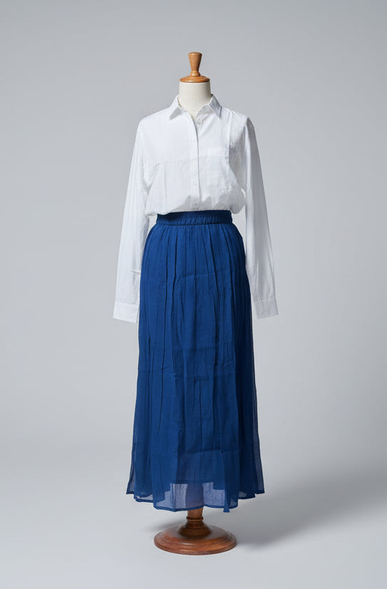 Long cotton voile skirt with Palms | M11 Shop