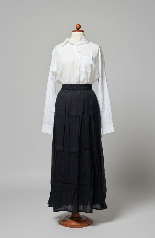 Gonna lunga in voile di cotone Palme | M11 Shop
