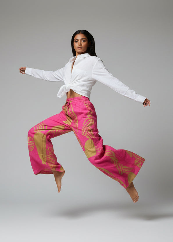 Viscose Palm Trousers | M11 Shop