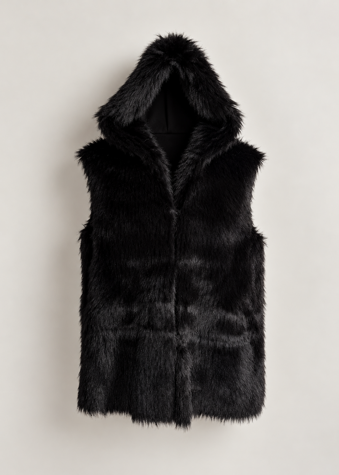 Gilet in ecopelliccia con cappuccio Mehran | M11 Shop
