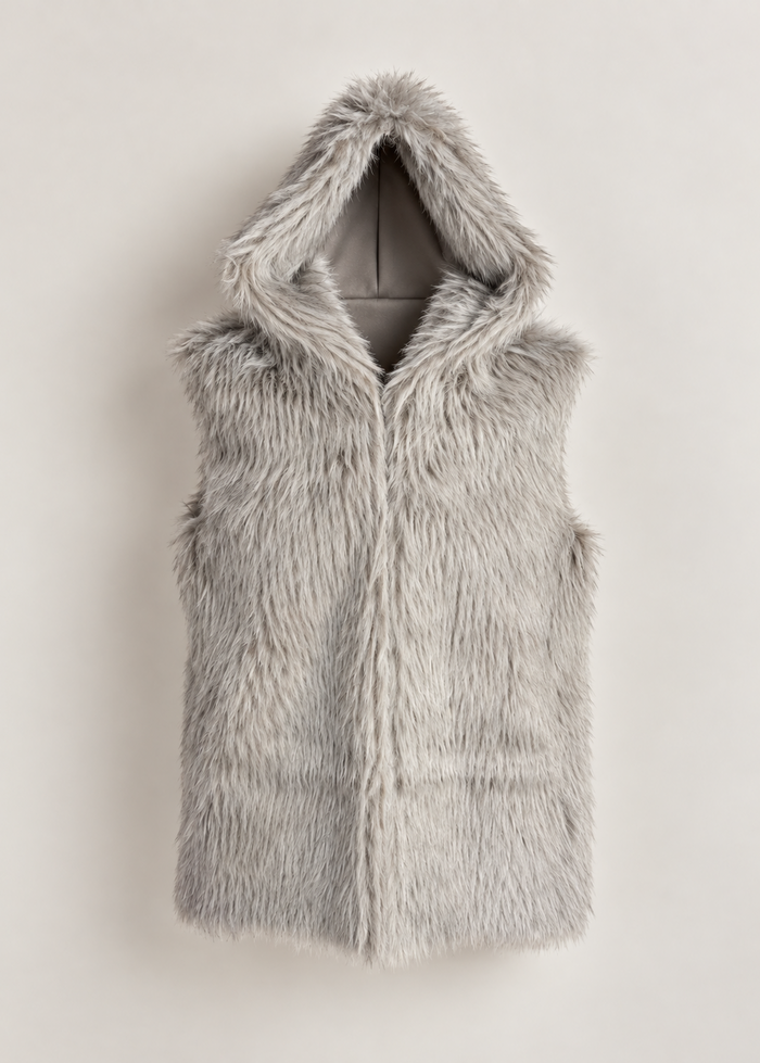 Gilet in ecopelliccia con cappuccio Mehran | M11 Shop