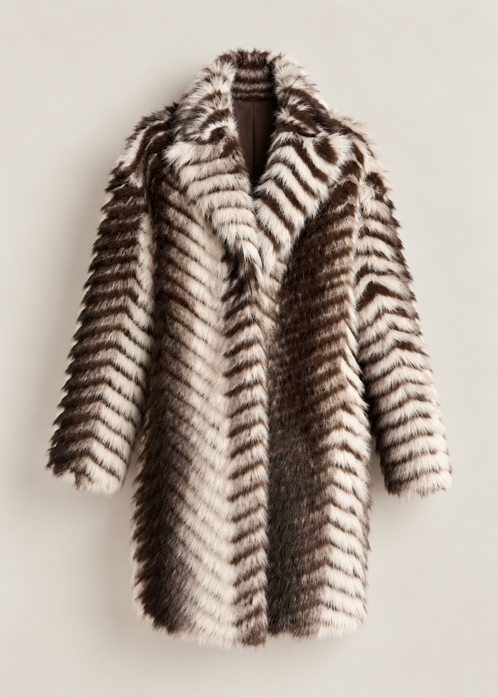 Cappotto in ecopelliccia Zigzag Mehran | M11 Shop