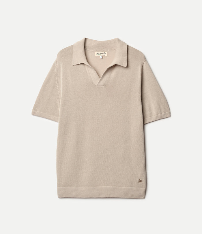 Polo a V a maniche corte 100% cotone organico Merz b. Schwanen | M11 Shop