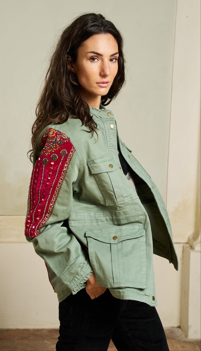 Giacca in jeans ricamata Ilyoucha | M11 Shop