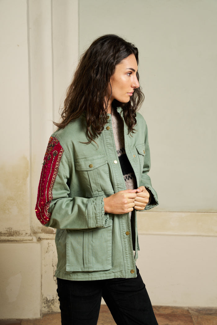 Giacca in jeans ricamata Ilyoucha | M11 Shop