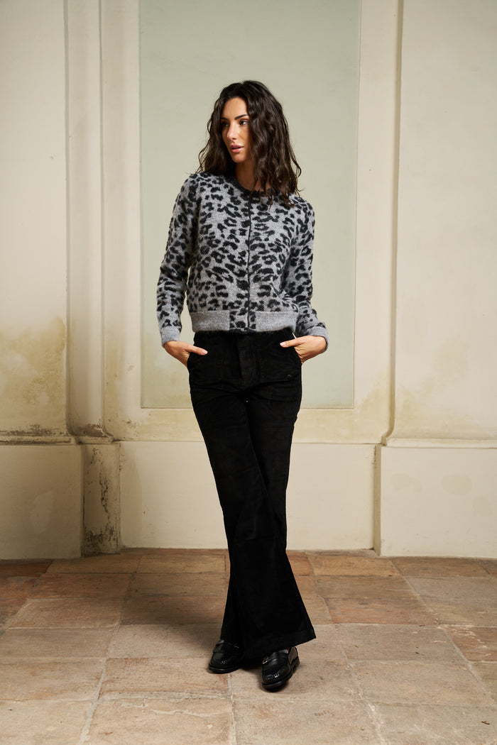 Cardigan lucido leopardato jacquard Princess goes Hollywood | M11 Shop