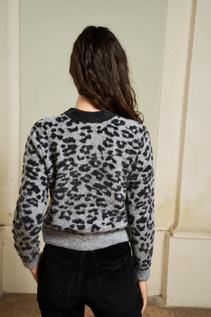 Cardigan lucido leopardato jacquard Princess goes Hollywood | M11 Shop