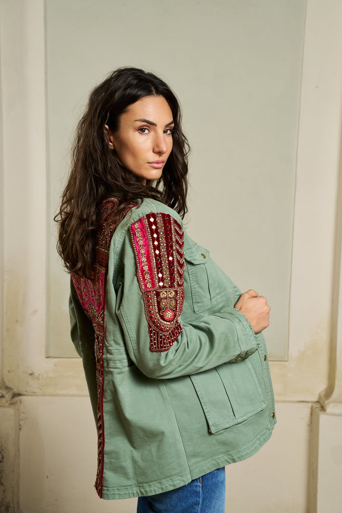 Giacca in jeans ricamata Ilyoucha | M11 Shop
