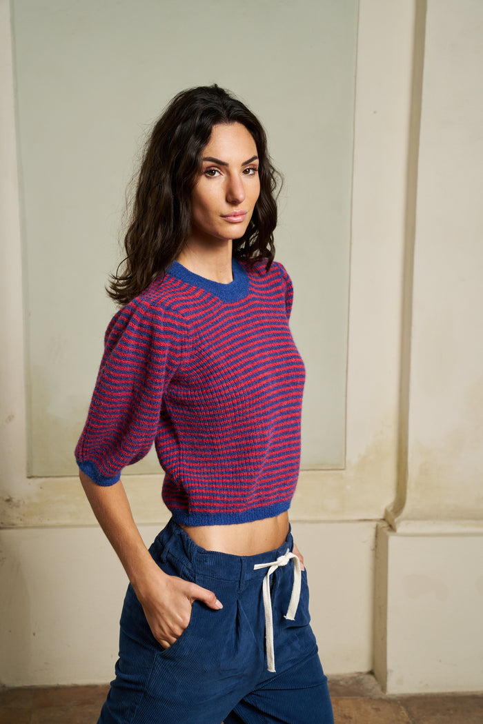 Pullover a maniche corte a palloncino Federica Les Tricots d'O | M11 Shop