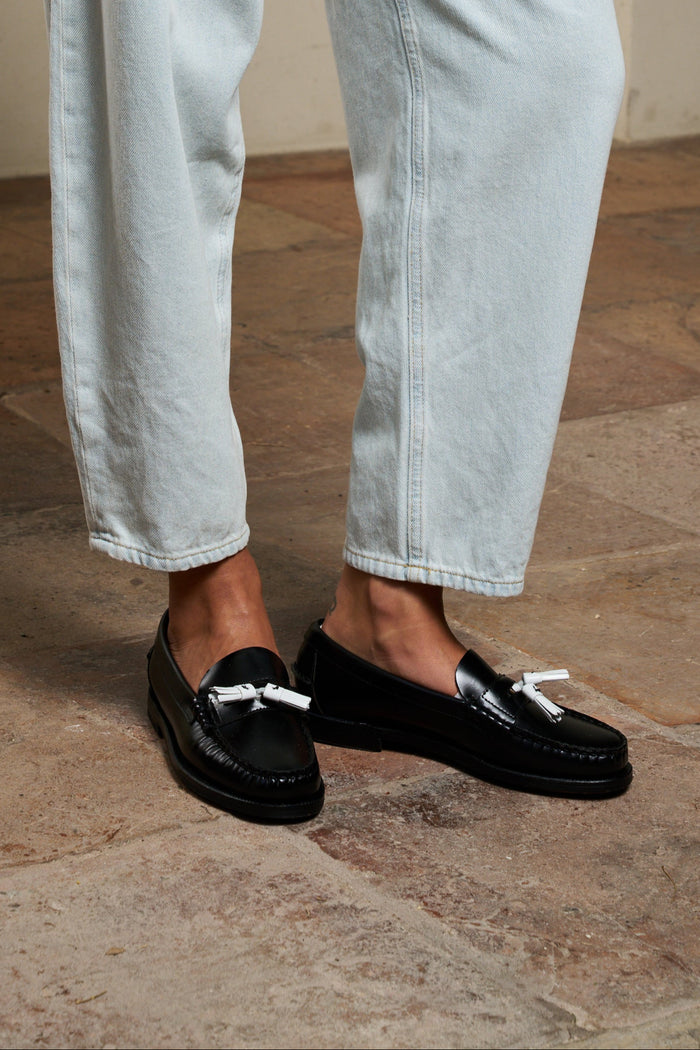 Mocassini neri donna Classic Dan Multi Tassel Sebago | M11 Shop