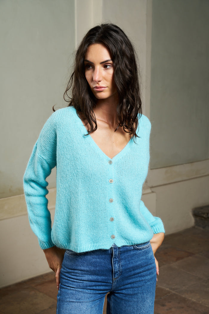 Cardigan Melinda corto con bottoni Colorine | M11 Shop