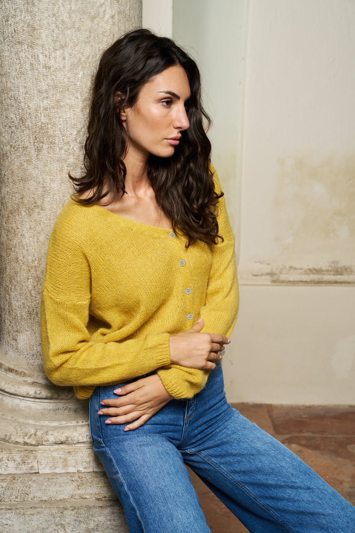 Cardigan Melinda corto con bottoni Colorine | M11 Shop