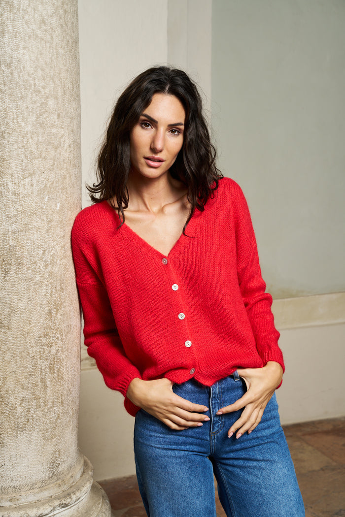 Cardigan Melinda corto con bottoni Colorine | M11 Shop