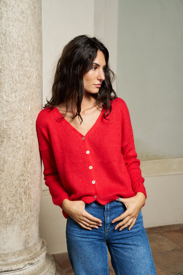 Cardigan Melinda corto con bottoni Colorine | M11 Shop