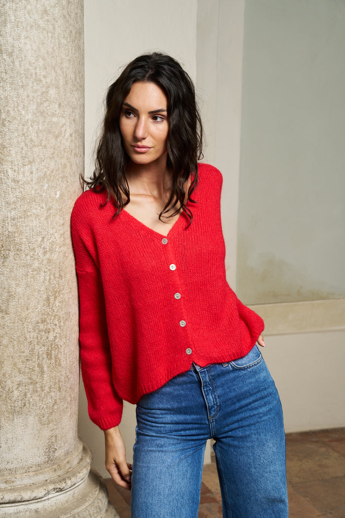Cardigan Melinda corto con bottoni Colorine | M11 Shop