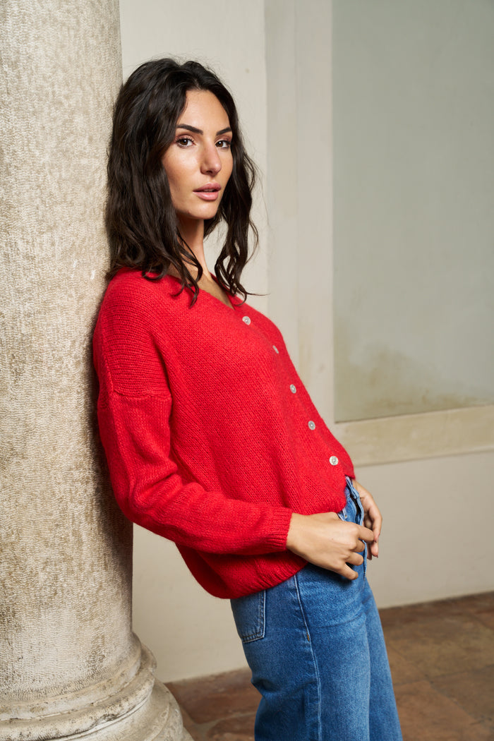 Cardigan Melinda corto con bottoni Colorine | M11 Shop