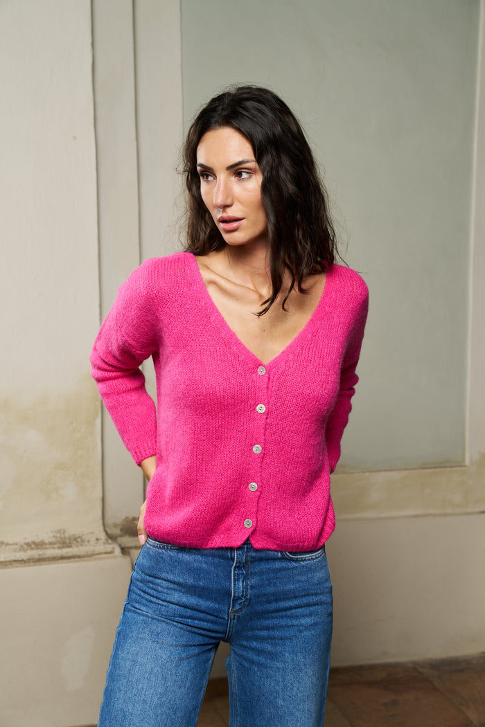 Cardigan Melinda corto con bottoni Colorine | M11 Shop