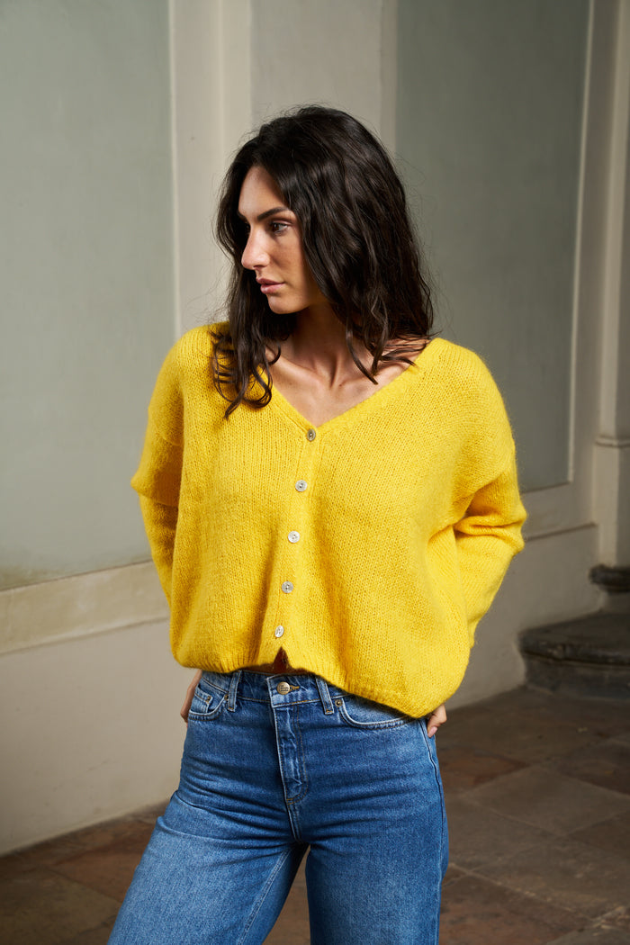 Cardigan Melinda corto con bottoni Colorine | M11 Shop