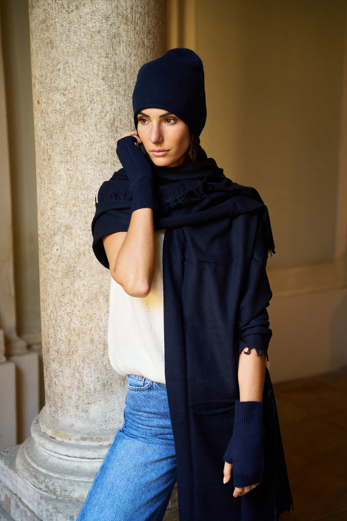 Guanti senza dita 100% cashmere Palme | M11 Shop