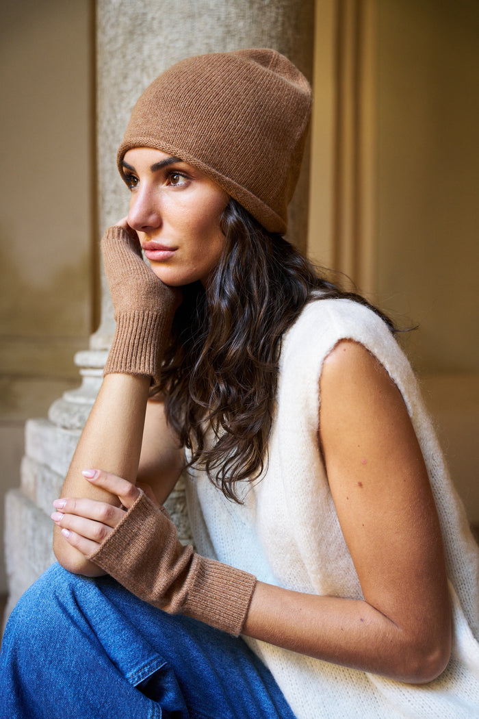 Guanti senza dita 100% cashmere Palme | M11 Shop