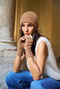 Beretto con risvolto a coste 100% cashmere Palme | M11 Shop