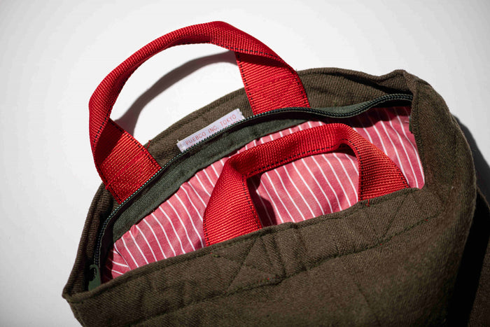 Borsa Tote in lana con zip Edizione limitata Puebco | M11 Shop