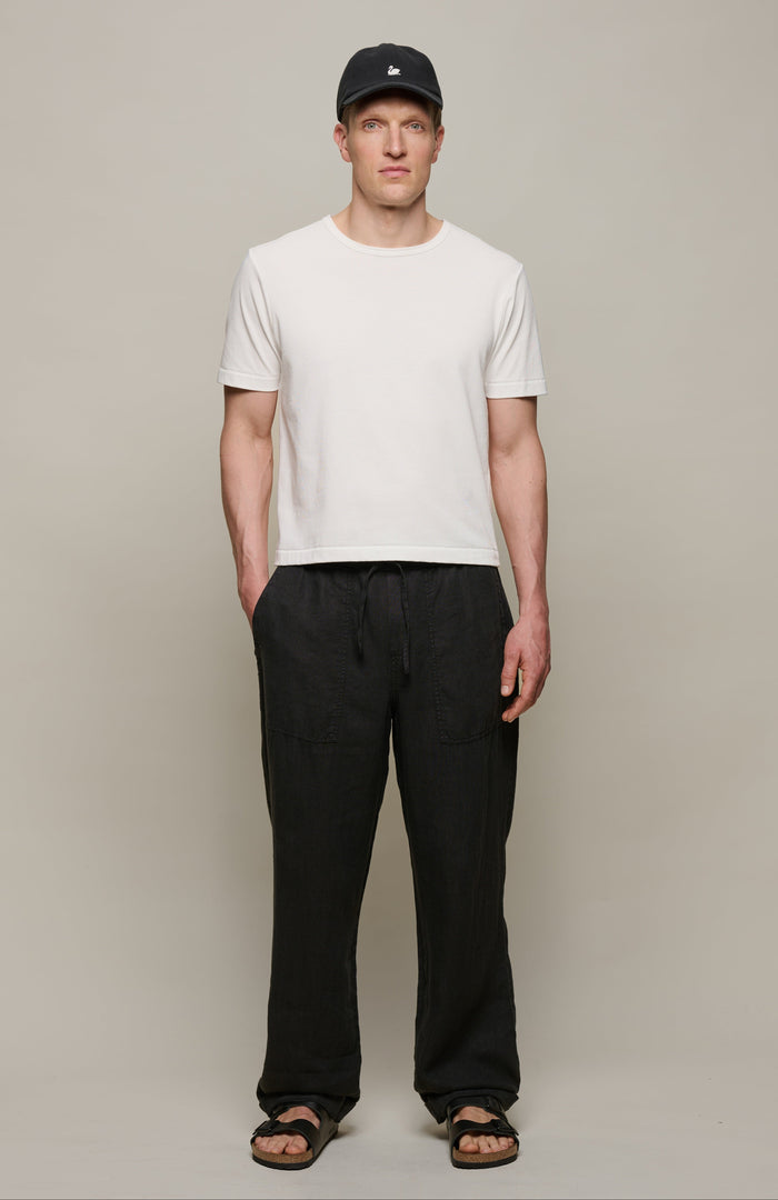 Drawstring trousers 100% linen Merz b. Schwanen | M11 Shop